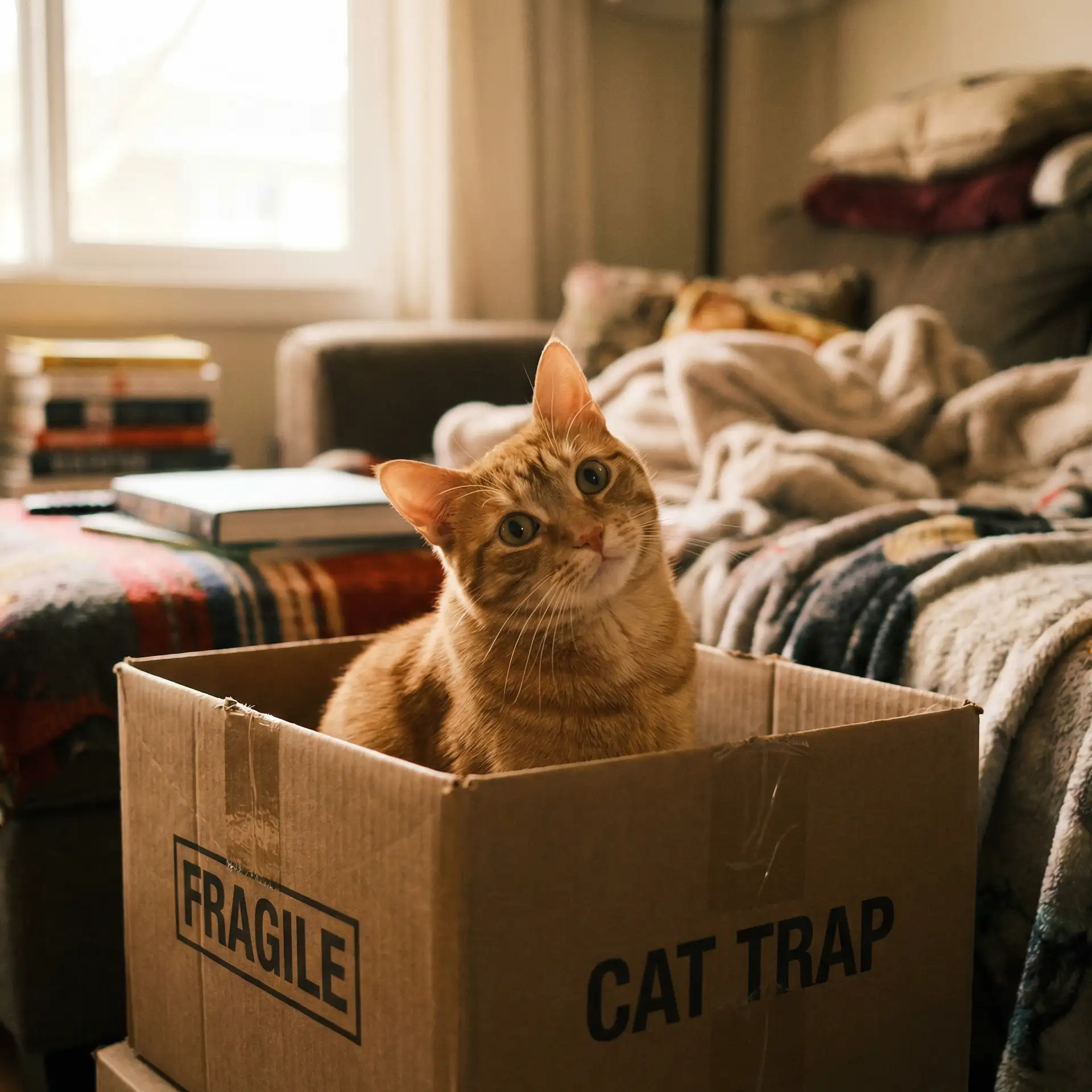 橘猫躲在纸箱里 - 偷偷鲁青春草原视频分类
